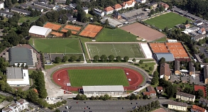 Georg-Gaßmann-Stadion aus der Vogelperspektive © Universitätsstadt Marburg