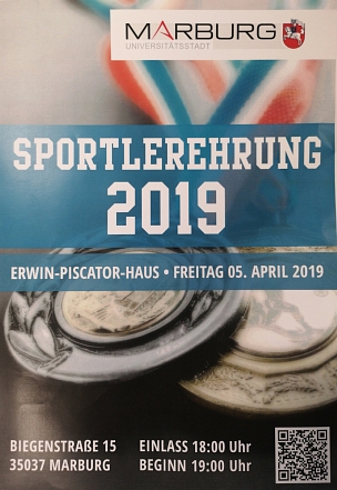 Plakat Sportlerehrung © Universitätsstadt Marburg