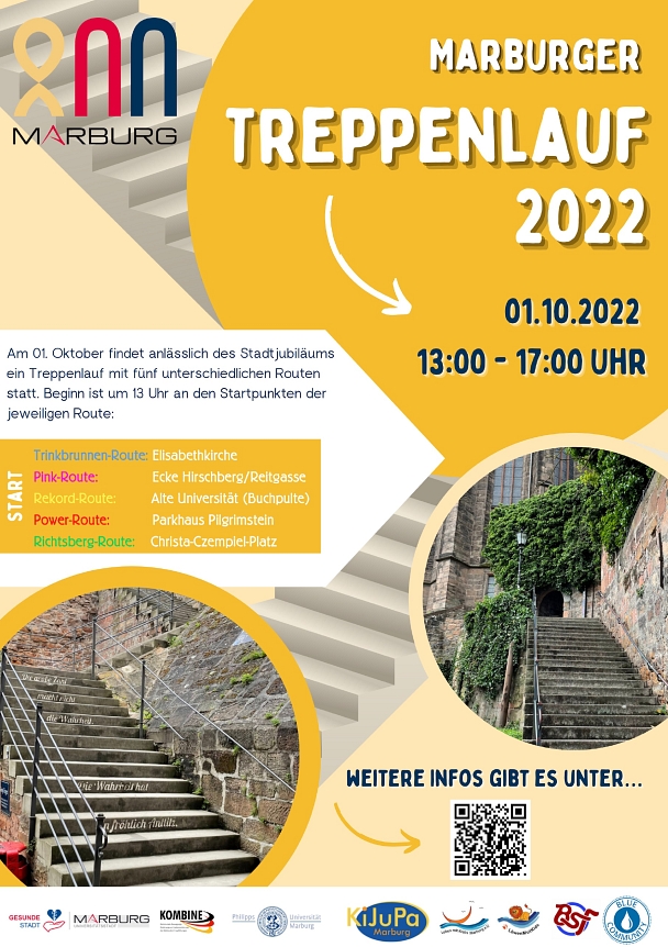 Poster Marburger Treppenlauf 2022 © Universitätsstadt Marburg